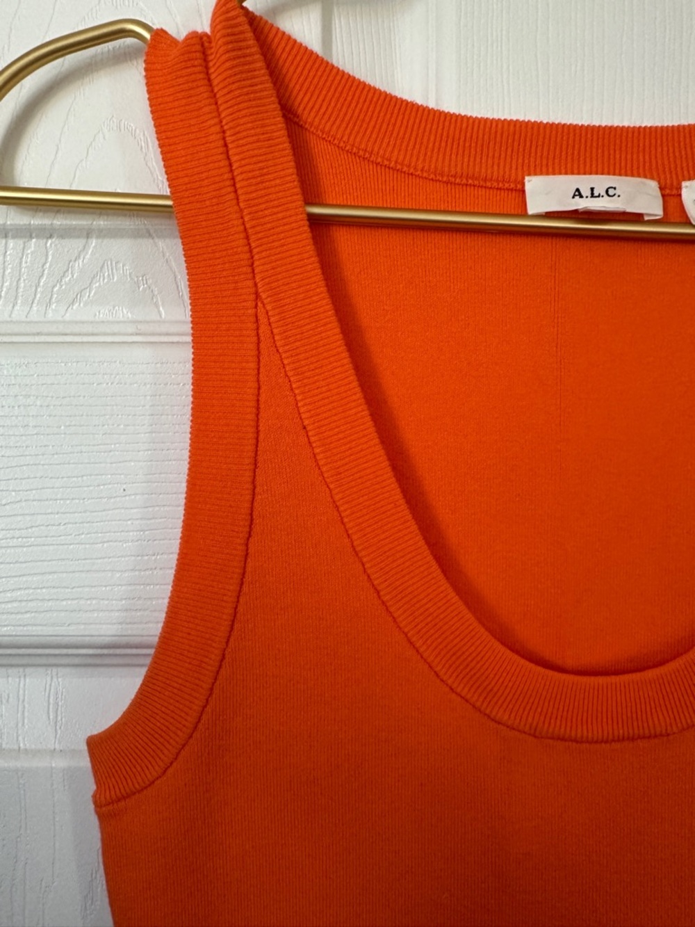 A.L.C. Vibrant Orange Ribbed Tank Maxi Dress - Picture 3 of 5